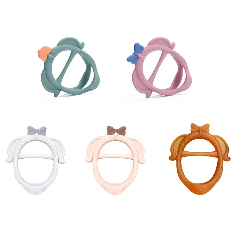 

3D Baby Teether BPA Free Silicone Beads Newborn Teething Nursing Toys Soother