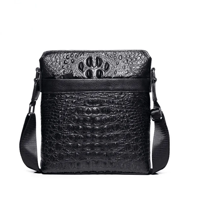 Genuine Leathert Men's Briefcase Fashion Single Shoulder Laptop Bag Leather High Quality Casual Crossbody Messenger Bags 2022