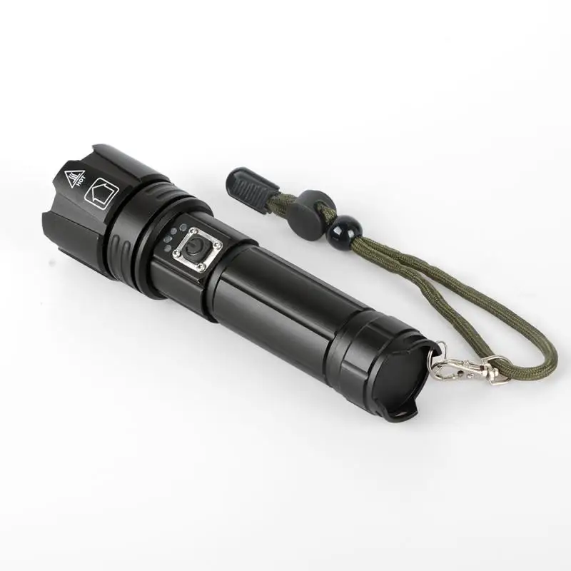 

Ipx5 Waterproof Self-defence Hand Lamp Rubber Telescopic Focusing Camping Torch 5 Working Gear Night Fishing Equipment 4 Led