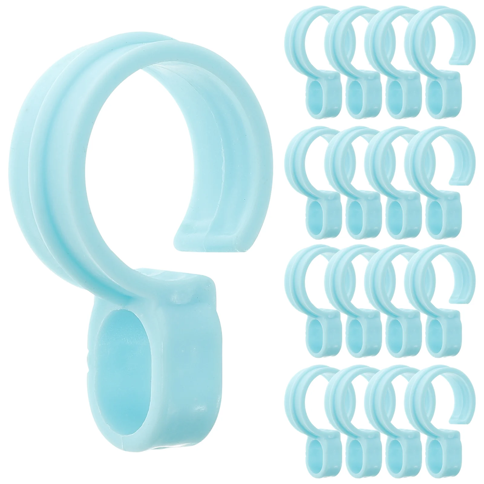 

25 Pcs Windproof Hook Clothes Hanger Hooks Useful Round Outdoor Plastic Stainless Steel Divider Home Buckle