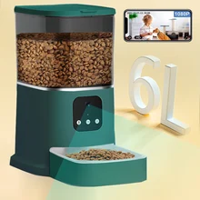 Cat Automatic Feeder 6L Large Capacity Pet Feeder WiFi APP Timing Cat Dog Feeding Dispenser Smart Recorder Video Pet Cats Feeder 