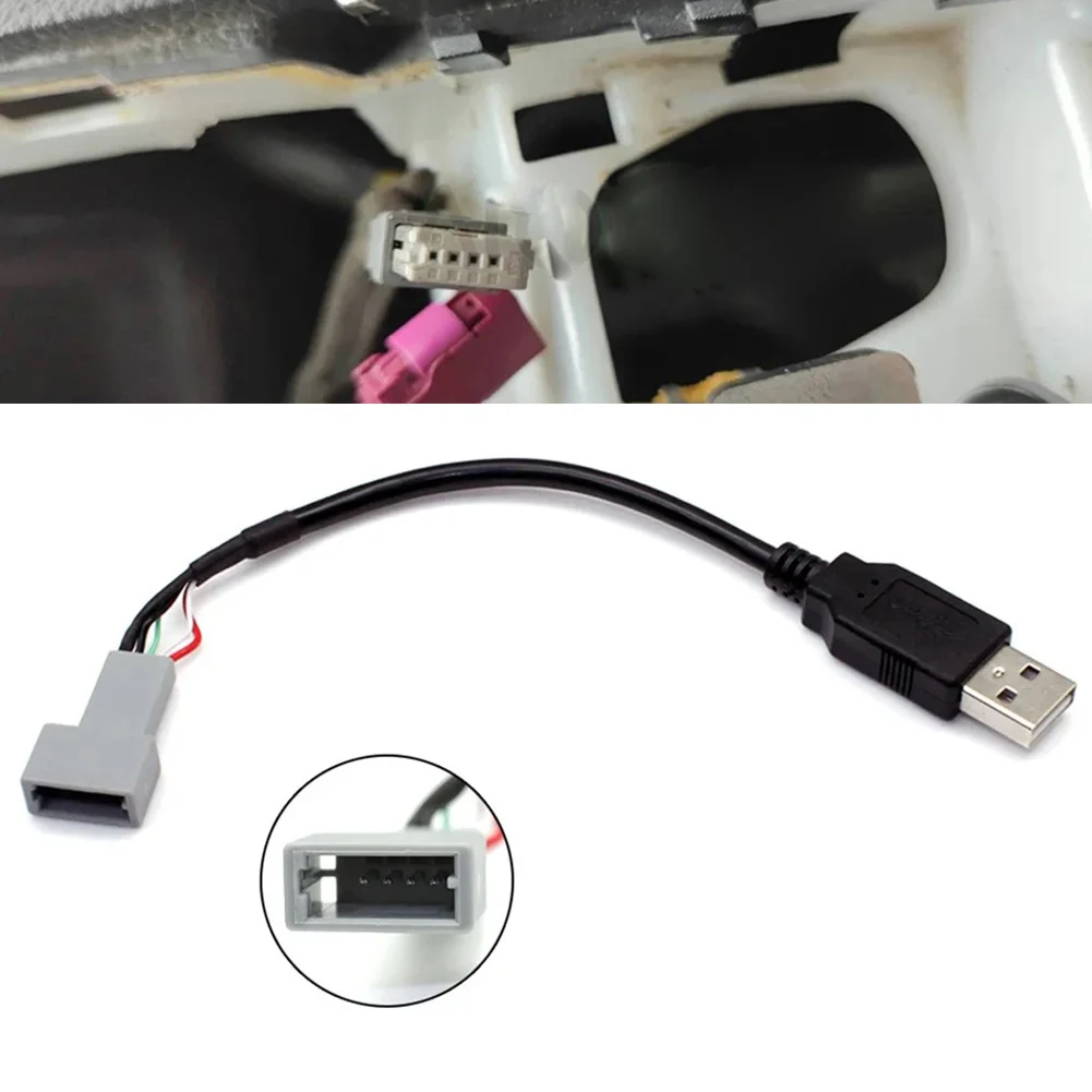

USB-кабель-адаптер 4-контактный/USB для Kia для Hyundai Sonata KX3 для KX5 для Sorento для Tucson Audio To-Android USB-кабель с 4 отверстиями