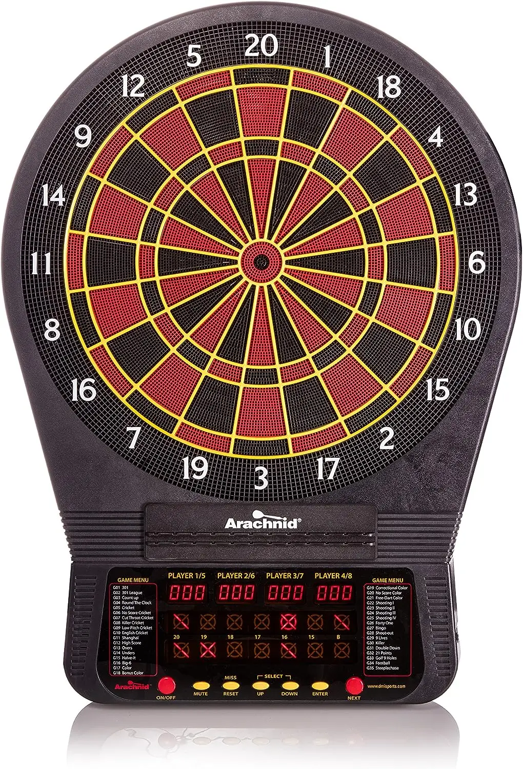 

Pro 670 Tournament-Quality Dartboard with 35 Games and 318 Variations (6 Cricket Games) , Black