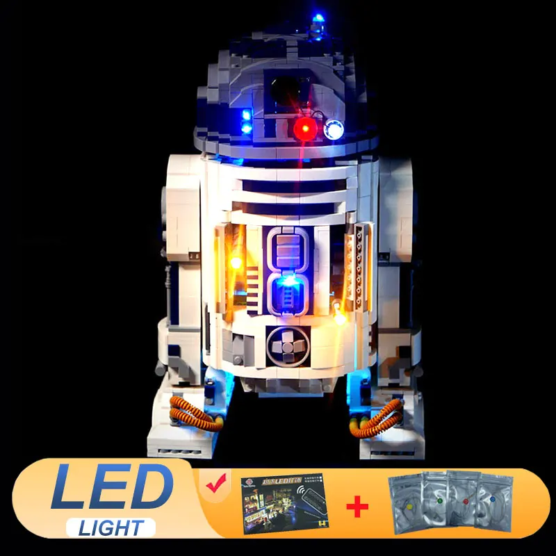 Фото Комплект светодиодных ламп для LEGO Star R2D2 Robot 75308, декоративная лампа, игрушки для самостоятельной сборки, подарок (не включает строительные блоки, кирпичи, наборы, модели) №3