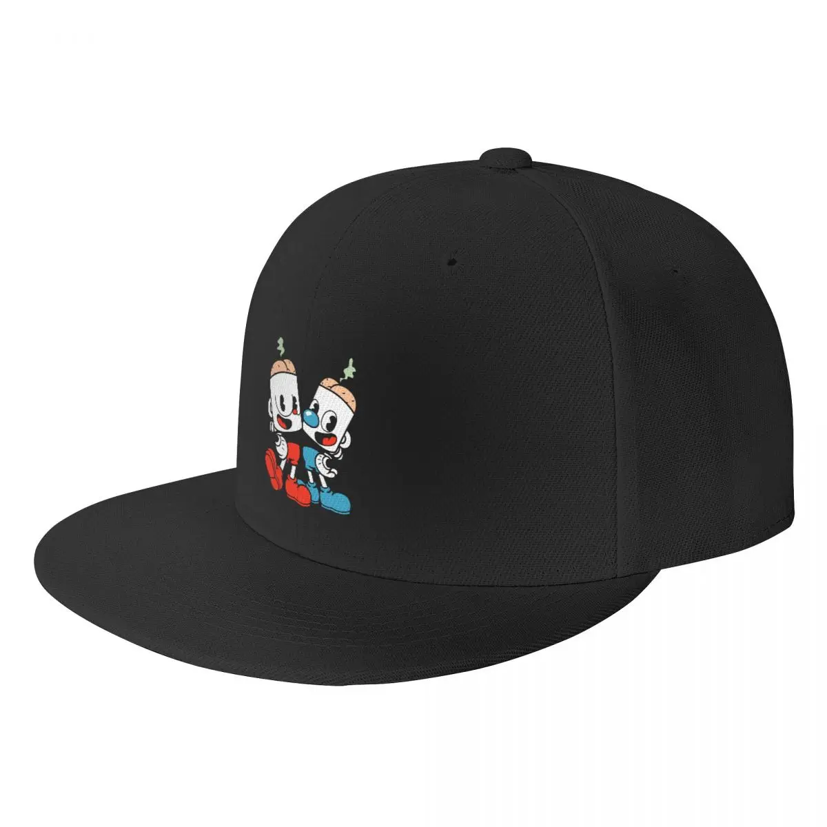 

Personalized Hot Game Cartoon Cuphead Mugman Baseball Cap Men Women Flat Snapback Hip Hop Hat Sports