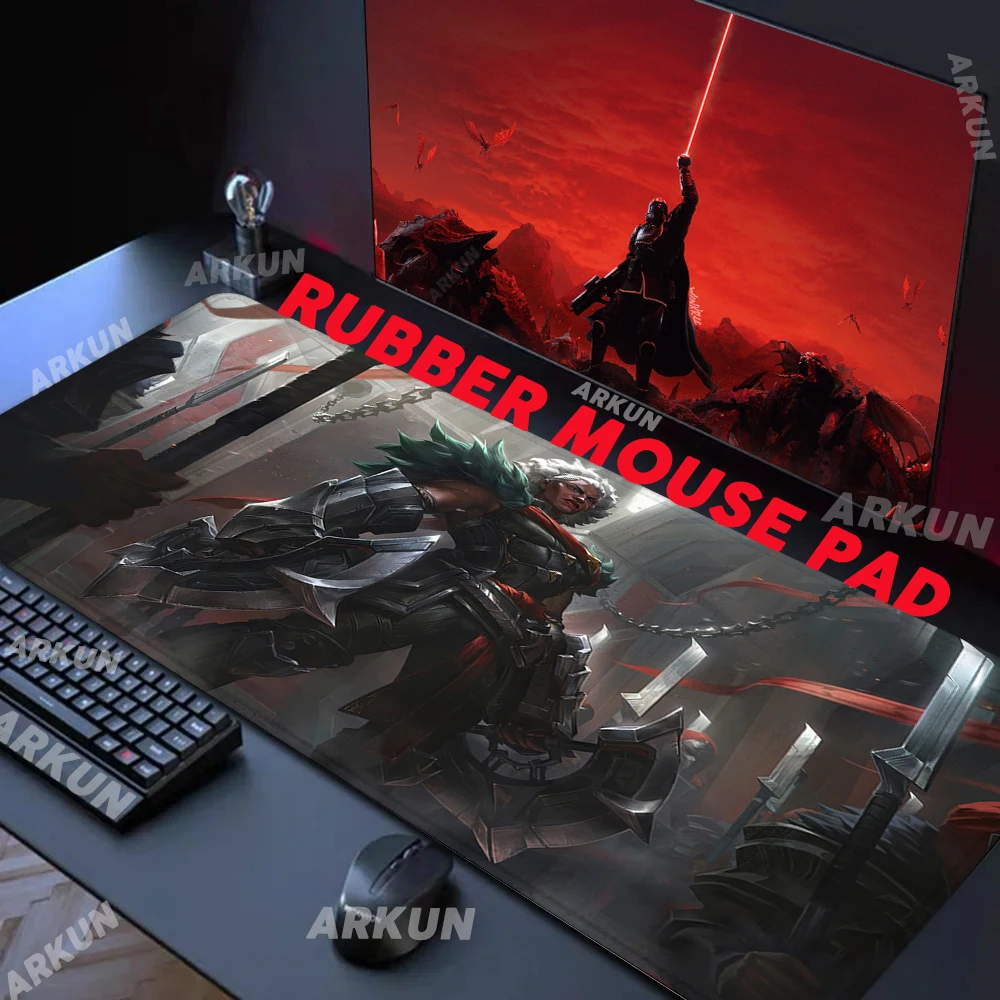 XXL Popular League of Legends Chosen the Wolf Cool Ambessa Pantheon Katarina Mouse Pad Computer Gaming Accessories Mat