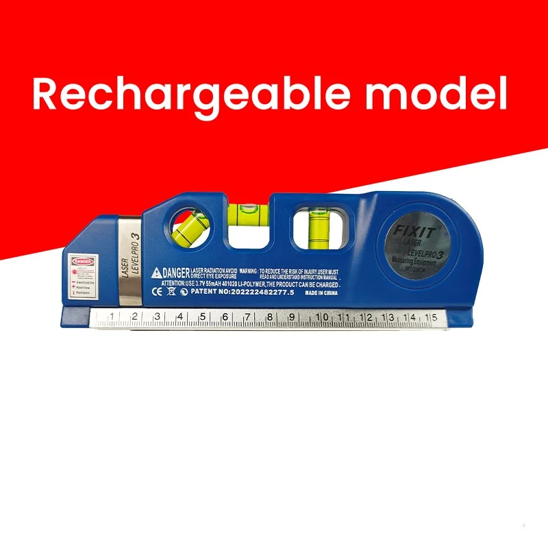 Домашний Многофункциональный высокоточный лазерный нивелир стальная линейка