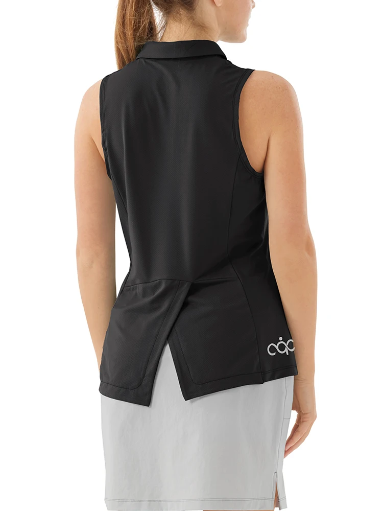 Women tee tops Golf Polo T Shirts Moisture Wicking t-Shirt 4-Button Sleeveless Sport Fitness T Shirt Workout Yoga clothing