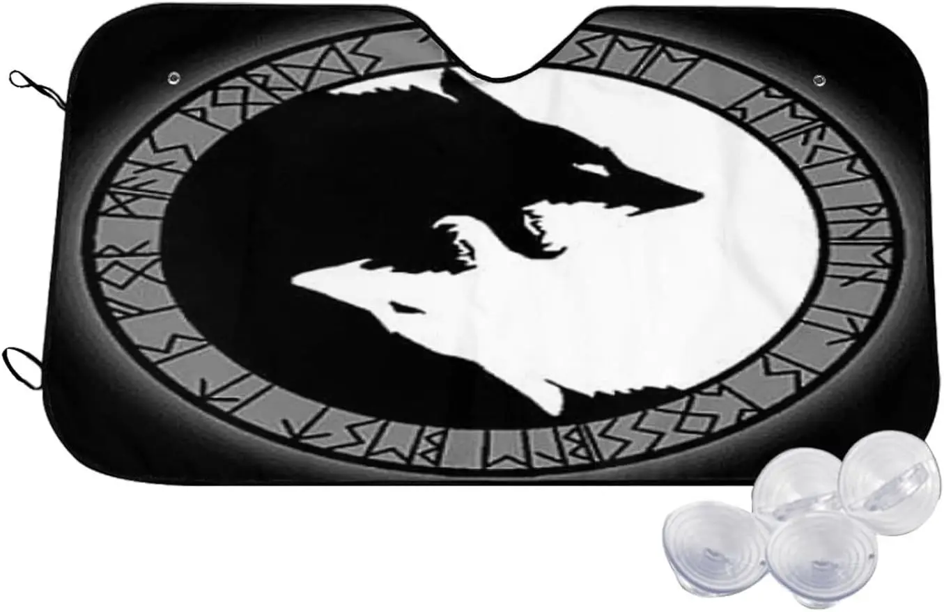 

Odin Викинг норвежский мифология скандинавский волк автомобиль лобовое стекло Солнцезащитный чехол для большинства автомобилей SUV держать ваш автомобиль крутым