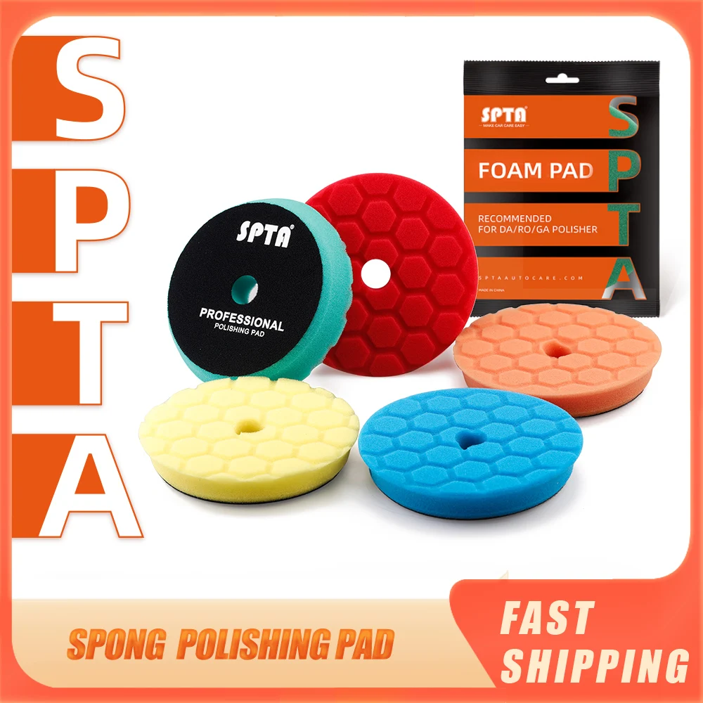 

SPTA 3"(80mm)/5"(125mm)/6"(150mm) Car Spong Buffing Polishing Pads & Buffing Pads For DA/RO/GA Car Buffer Polisher And