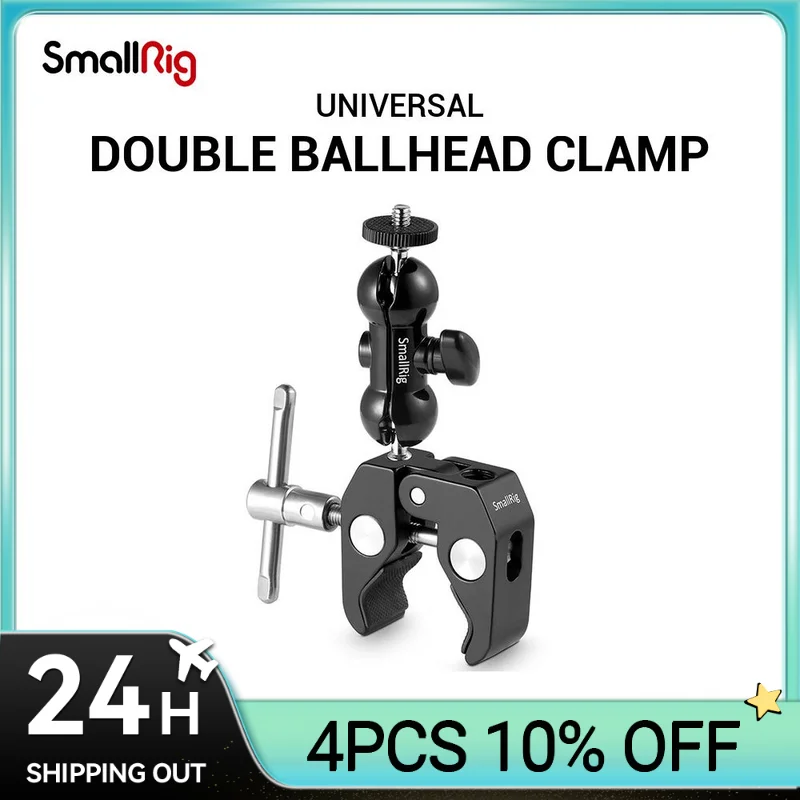 

SmallRig Cool Ball Head Adapter Arm V4 Multi-function with Bottom Clamp For DJI Ronin Gimbal DSLR Camera LCD Monitor LED - 1138