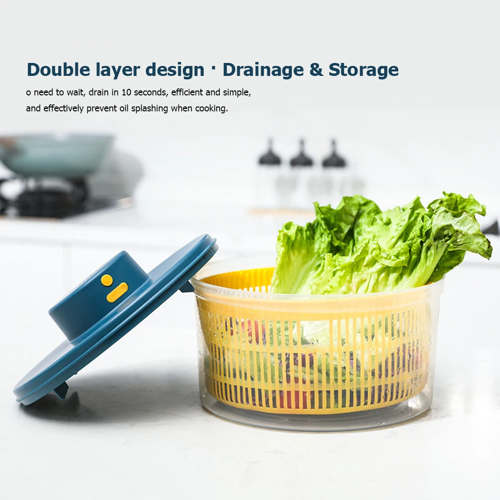 

Электрический Спиннер для салата, Дегидратор, бактериальная корзина для хранения, USB перезаряжаемая электрическая сушилка для овощей, кухонный инструмент