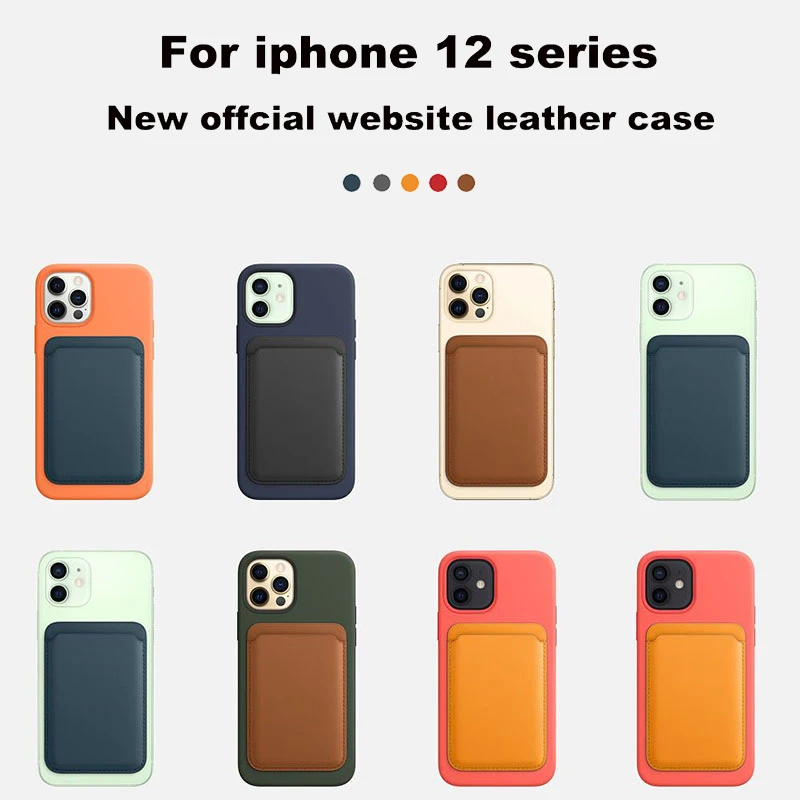 

Luxury Leather Wallet Card Solt Bag For iPhone 12 13 Pro Max 13 Mini Magnetic Fashion Card Holder Back Case For iPhone 12 13Mini