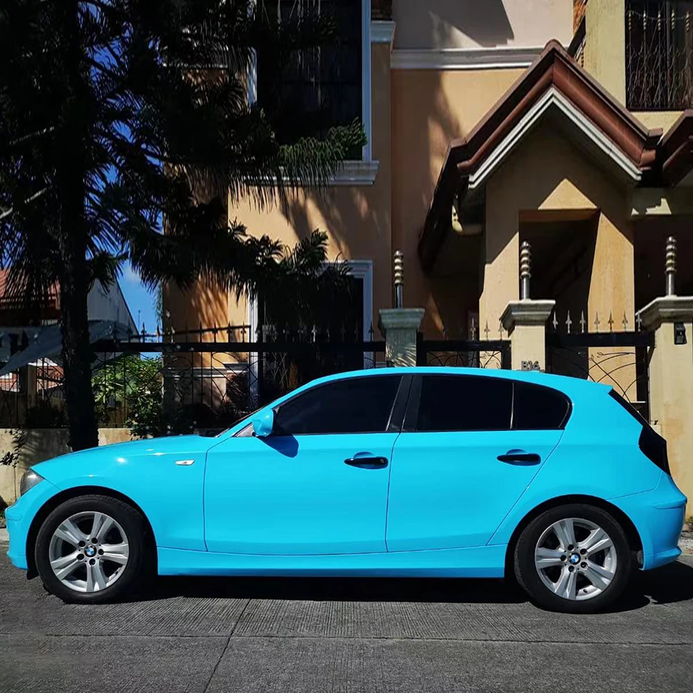 1 52*17 м (4 9 фута * 56 футов) супер глянцевый кристалл SKy Blue автомобильная пленка