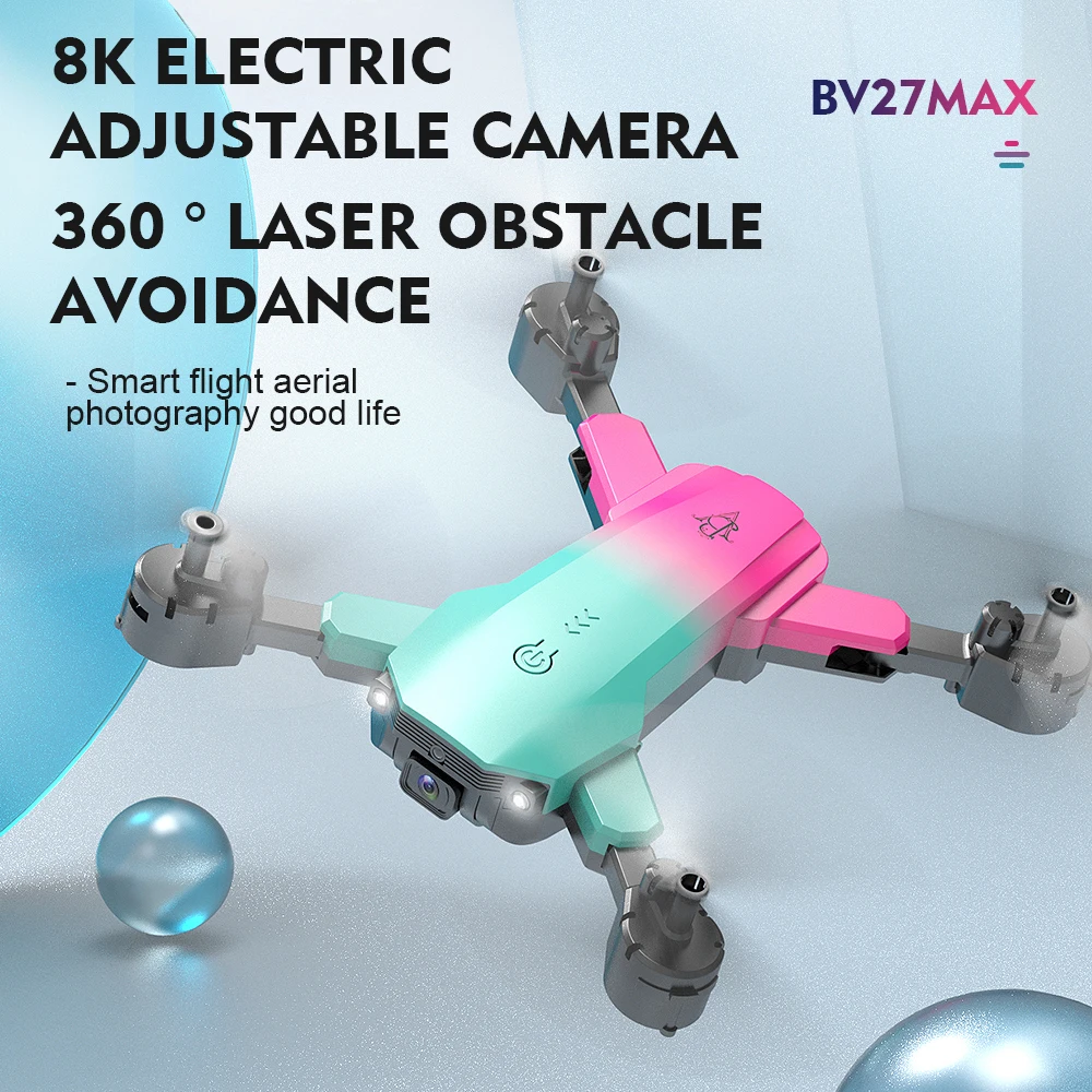 

BV-27 MAX Drone 4K Double Camera HD WIFI FPV Obstacle Avoidance Drone Optical Flow Four-axis Aircraft RC Helicopter Toys