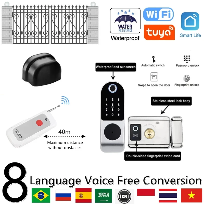 

IP67 умный водонепроницаемый смарт-замок с дистанционной разблокировкой по отпечатку пальца