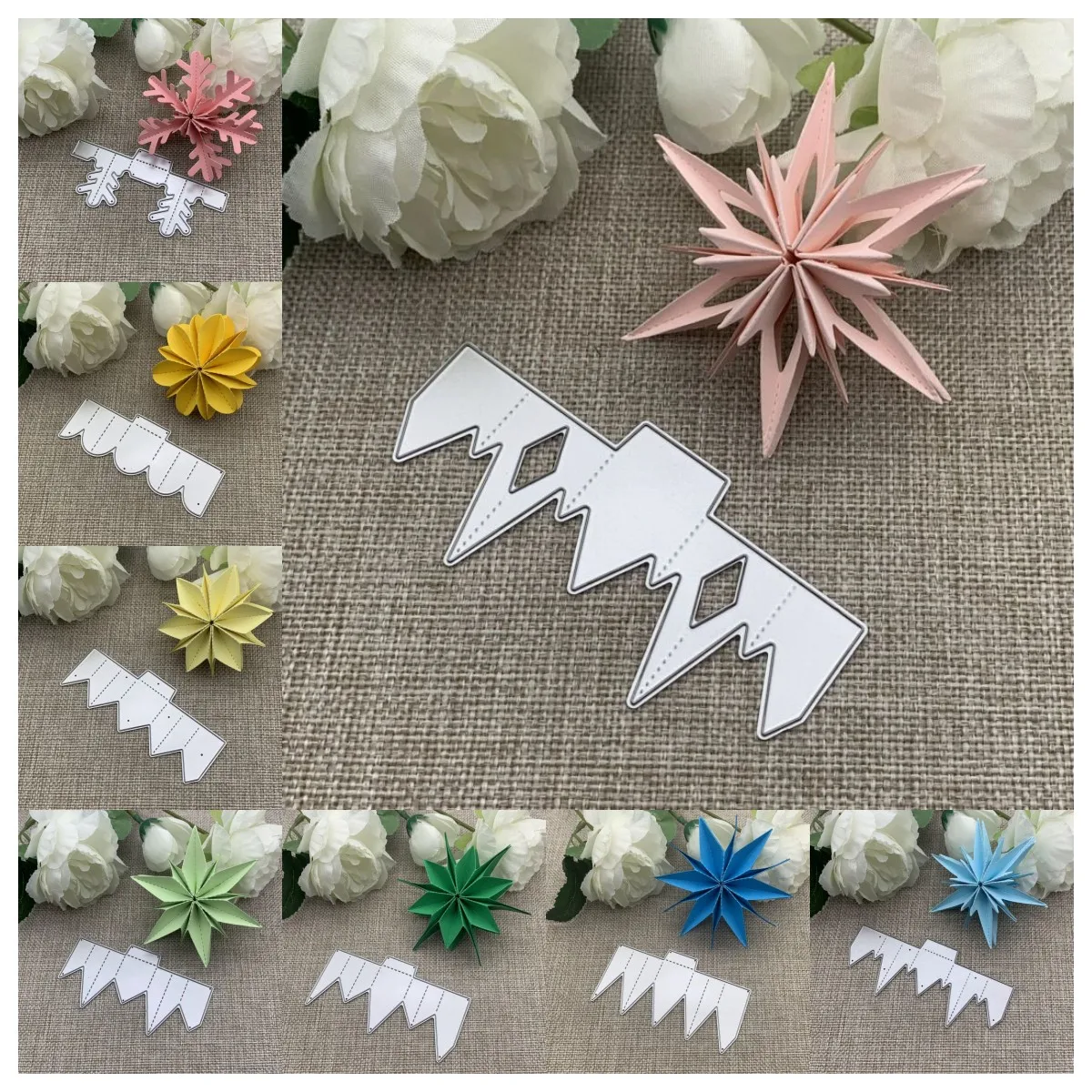 Новый складной цветок металлические штампы трафареты для сделай сам Скрапбукинг