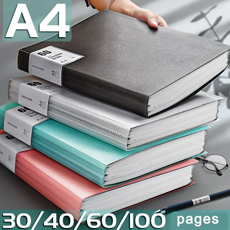 

File 100 Folder Storage Office Book 30 Student Insert 80 Pages 60 Documents Contract Folder Bag Information Album Supplies
