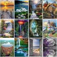 diy landscape house 5d diamond painting full square drill mosaic resin scenery diamond embroidery cross stitch home decor