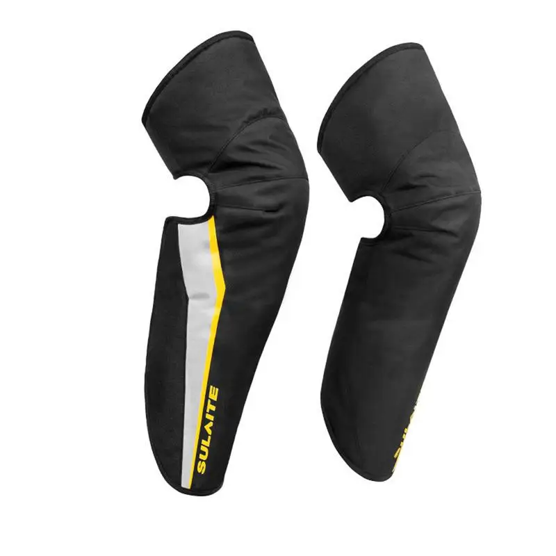 

Knee Shin Guards Reflective Winter Motorcycle Leg Warmers Thicken Racing Knee Guards Three Layers For Hiking Cycling Skating And