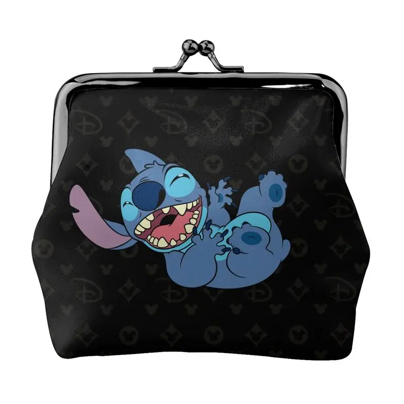 

Disney Brand Bag New Woman Cartoon Print Leather Kiss Lock Coin Purse Design Short Wallet High Quality Girl Clutch Card Holder