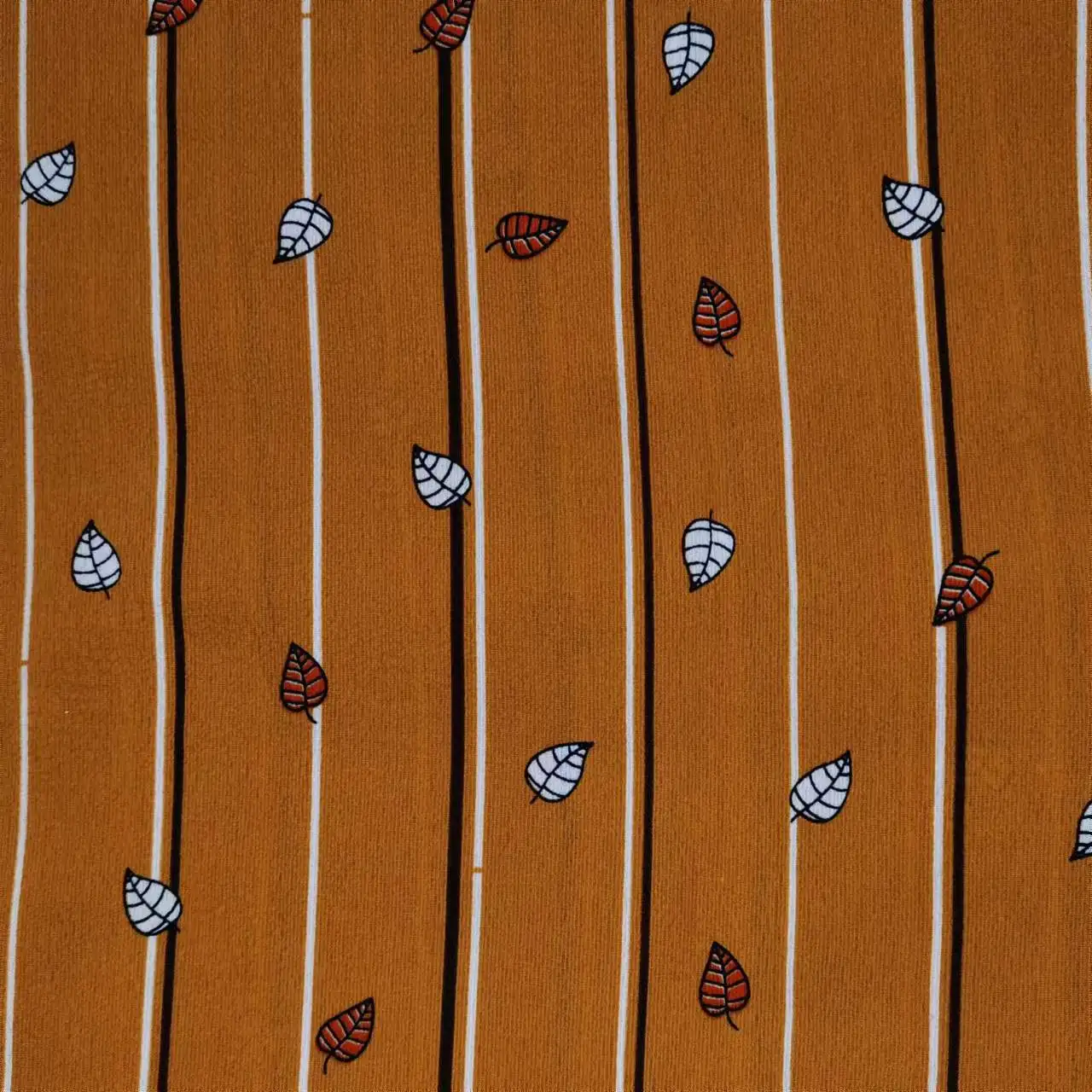 Элегантная мягкая непроницаемая шифоновая ткань с принтом желтых листьев для