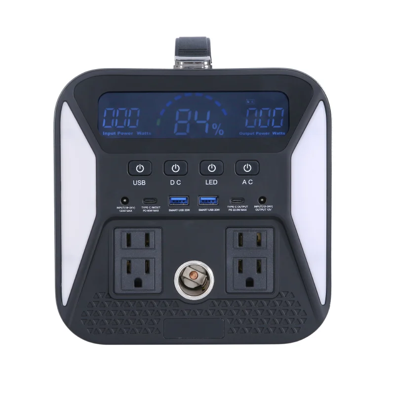 

Portable rechargeable power station solar generator with ac outlet solar generator 300w
