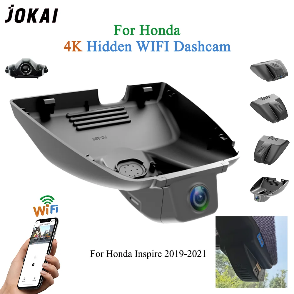 

For Honda Inspire 2019-2021 Front and Rear 4K Dash Cam for Car Camera Recorder Dashcam WIFI Car Dvr Recording Devices