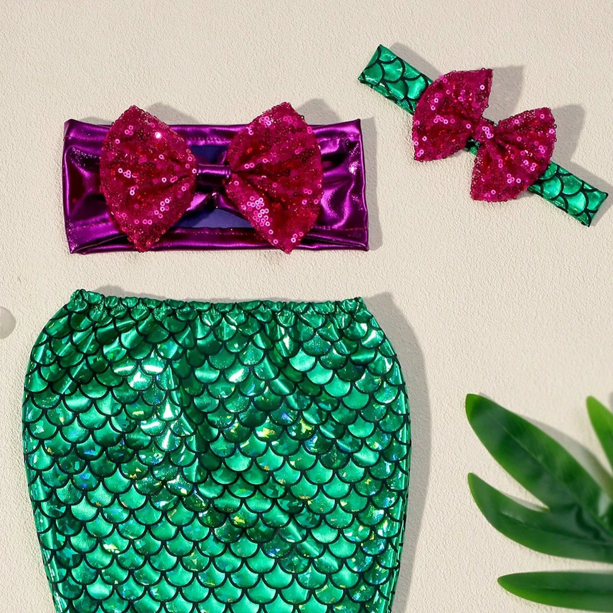Ylsteed Комплект Русалки Из Трех Предметов Для Младенцев Реквизит Фотосессии