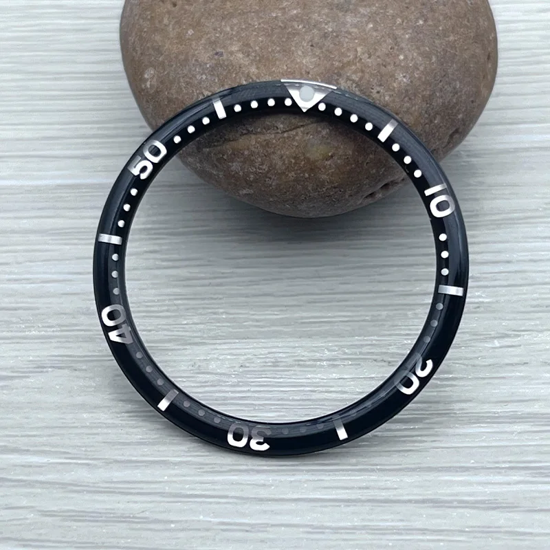 New Mod 38mm*31.6mm Resin Metal Watch Bezel Insert Fits Seiko SKX007 SKX009 SRPD Watch Cases NH36 NH35 Movement Men's Watch Part