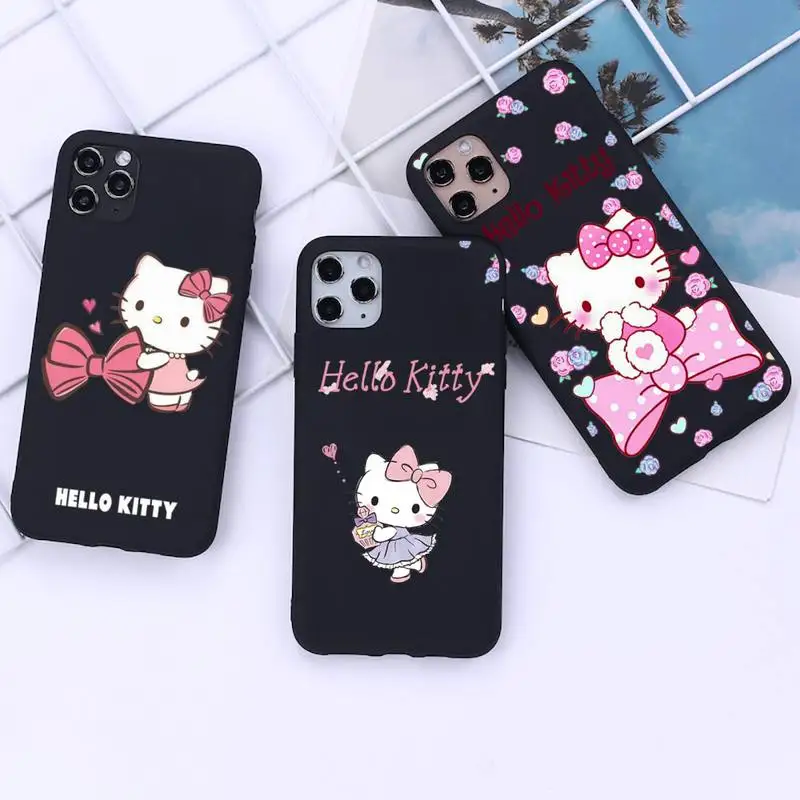 

Hello Kitty Phone Case for iphone 13 12 11 Pro Mini XS MAX 8 7 Plus X 2020 XR cover