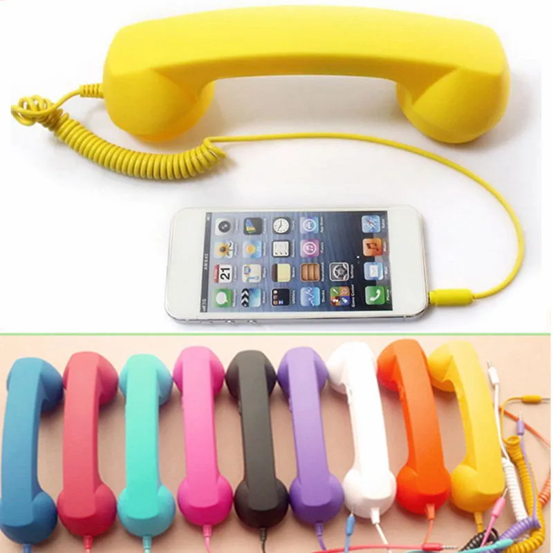 

Classic Retro 3.5 mm Telephone Receivers Handset Earphone Retro Telephones Receiver android Cellphone For iPhone 4s 5 6 7