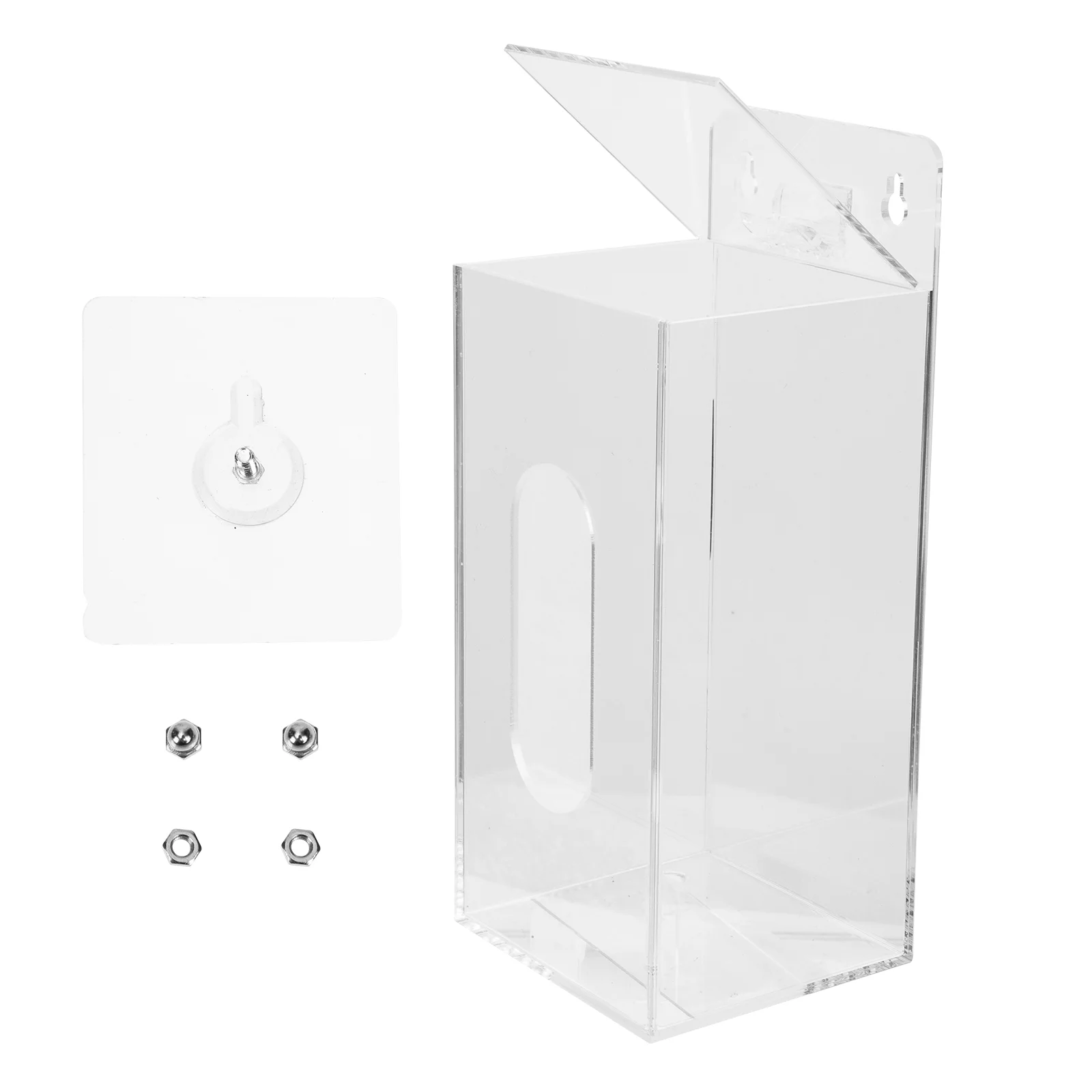 

Glove Holder Dispenser Wall Mount Dust-proof Mask Container Gloves Acrylic Face Organizer