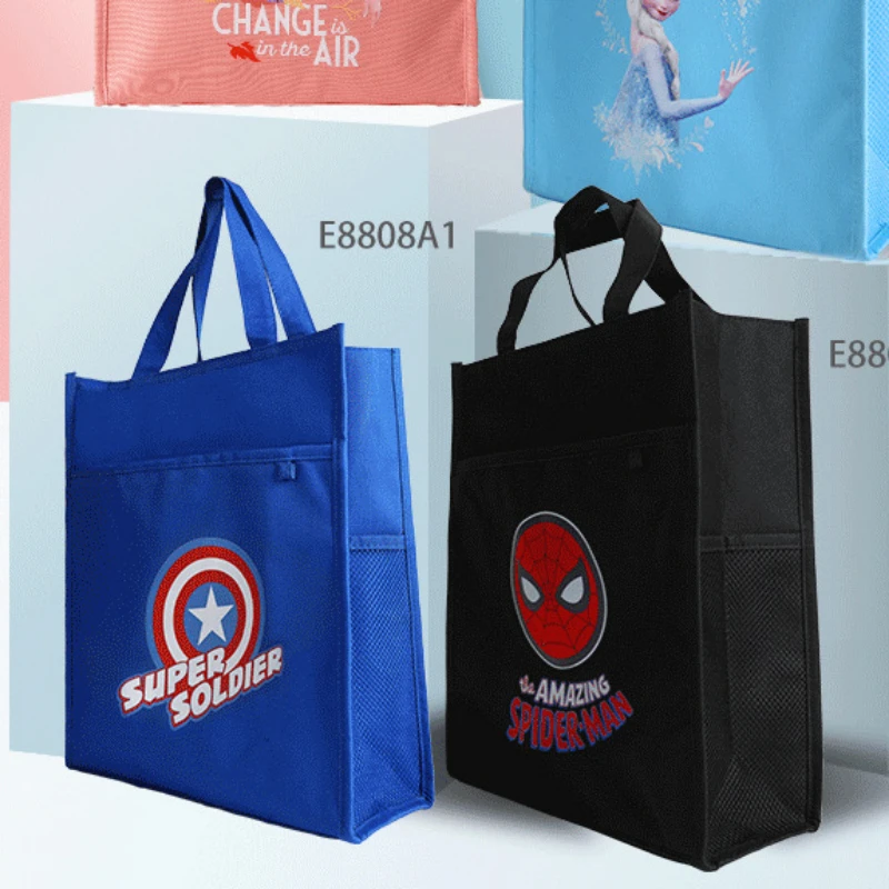 Disney Bag Student Tutoring Bag Tote Bag Frozen Marvel Cartoon Large Capacity Class Handbag Waterproof Interest Class Book Bag