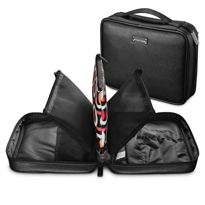 

Makeup Bag with 3 Removable Pouches Loose Leaf Binders Cosmetic Travel