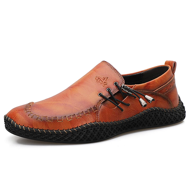 

Мужские кожаные туфли, туфли, Осенняя обувь из мягкой воловьей кожи, мужские туфли, корейский тренд, универсальная мужская повседневная обу...