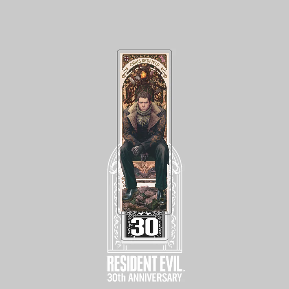 Фото Акриловая подставка к 30-летию Resident Evil, фигурки Леона, Эды, Криса, Джилл, декор для рабочего стола по мотивам игры Survival Horror, брелок №2