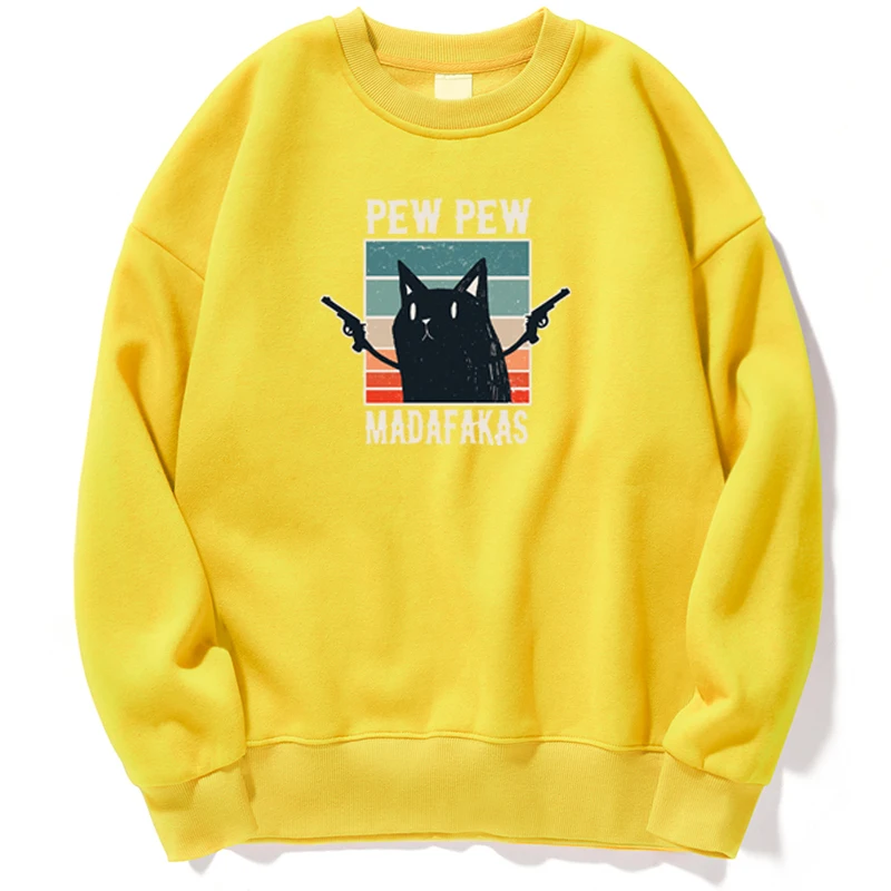 

Kawaii Pew Pew Madafakas Funny Cat Sweatshirts Men Hoodie Hoodies Sweatshirt Trapstar Crewneck Spring Autumn Pullovers Jumper