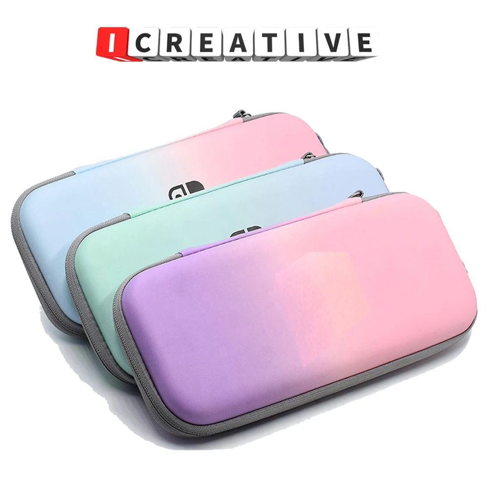 

Carrying Case for Nintendo Switch Protective Case Cover Storage Bag PU Gradient for Switch OLED Travel Portable Pouch Accessory