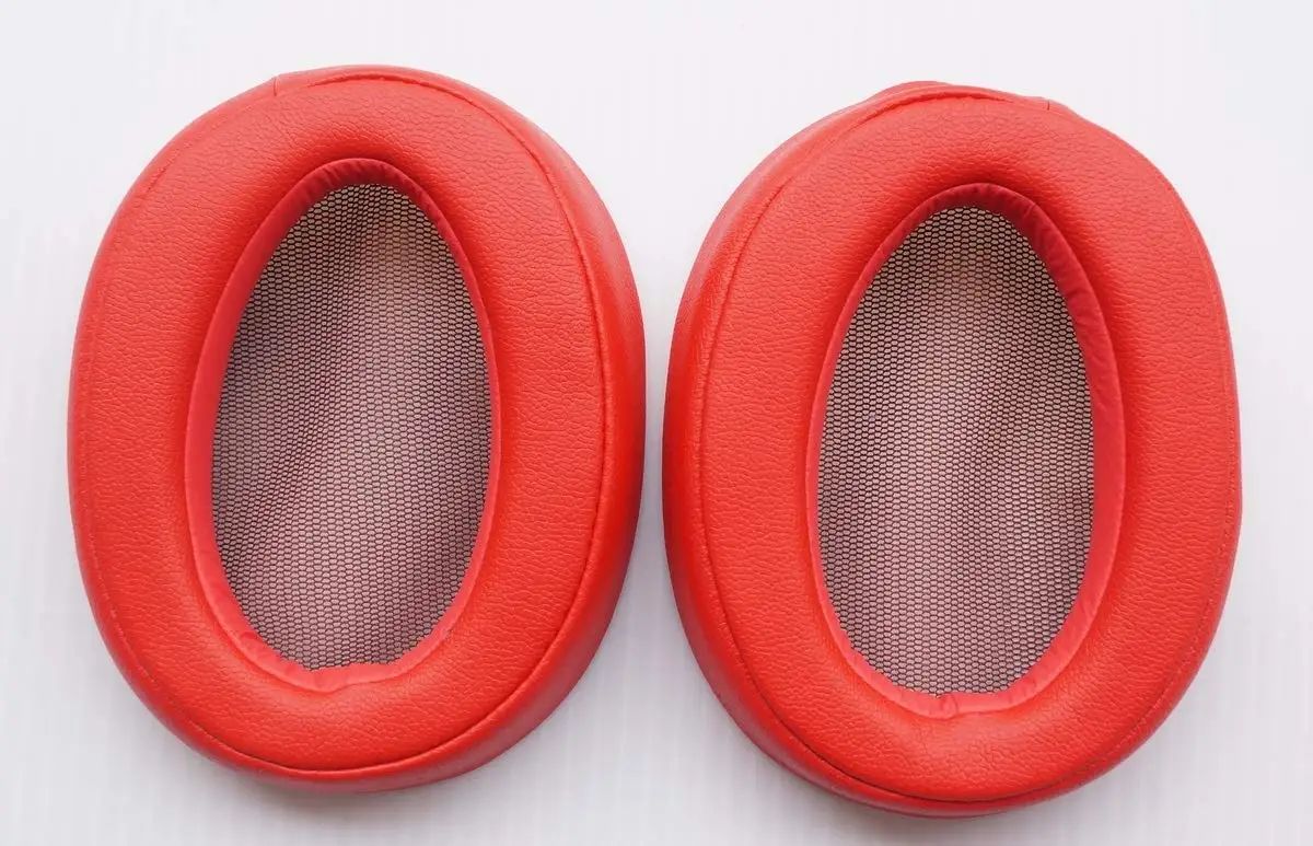 Кожаные запасные части для наушников Sony MDR-100AAP (красные)
