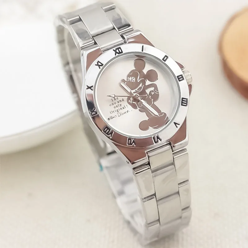 

Disney Mickey Mouse Cartoon Character Anime Figure Children's Watches Vintage Quartz Fashion Watch Children's Birthday Gifts