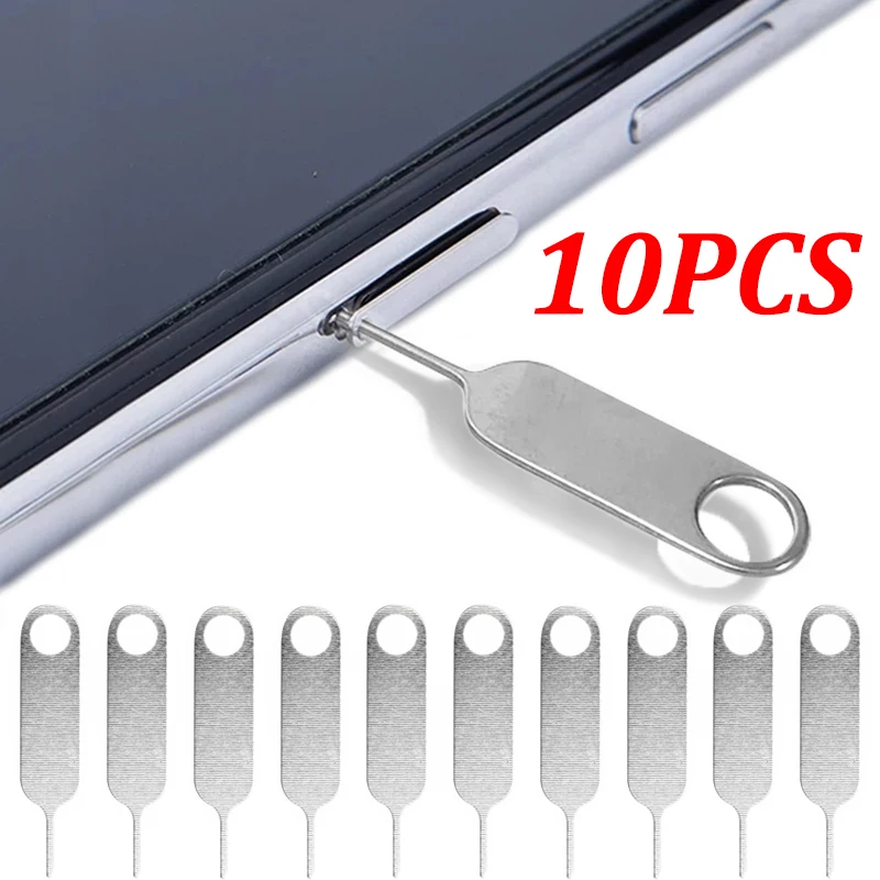 10Pcs SIM Card Remover Practical SIM Card Tray Eject Pin Ultra-light Card Pin SIM Card Tray Ejector Needle for Smartphone