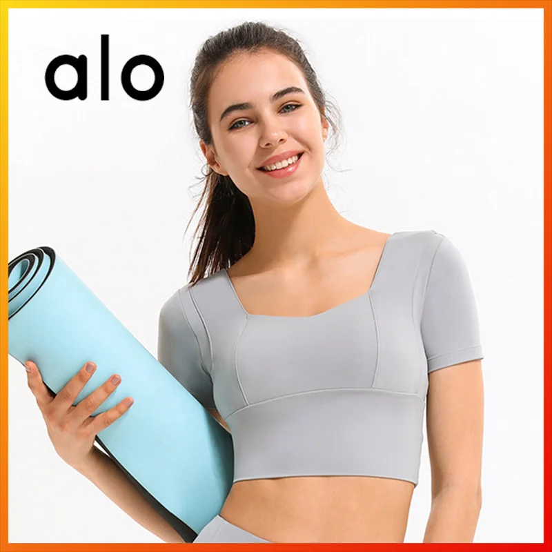 

Alo Yoga 2022 Summer Women's Tube Top Running Fitness Exercise Yoga Underwear Nylon Breathable Perspiration Sports Bra DS42