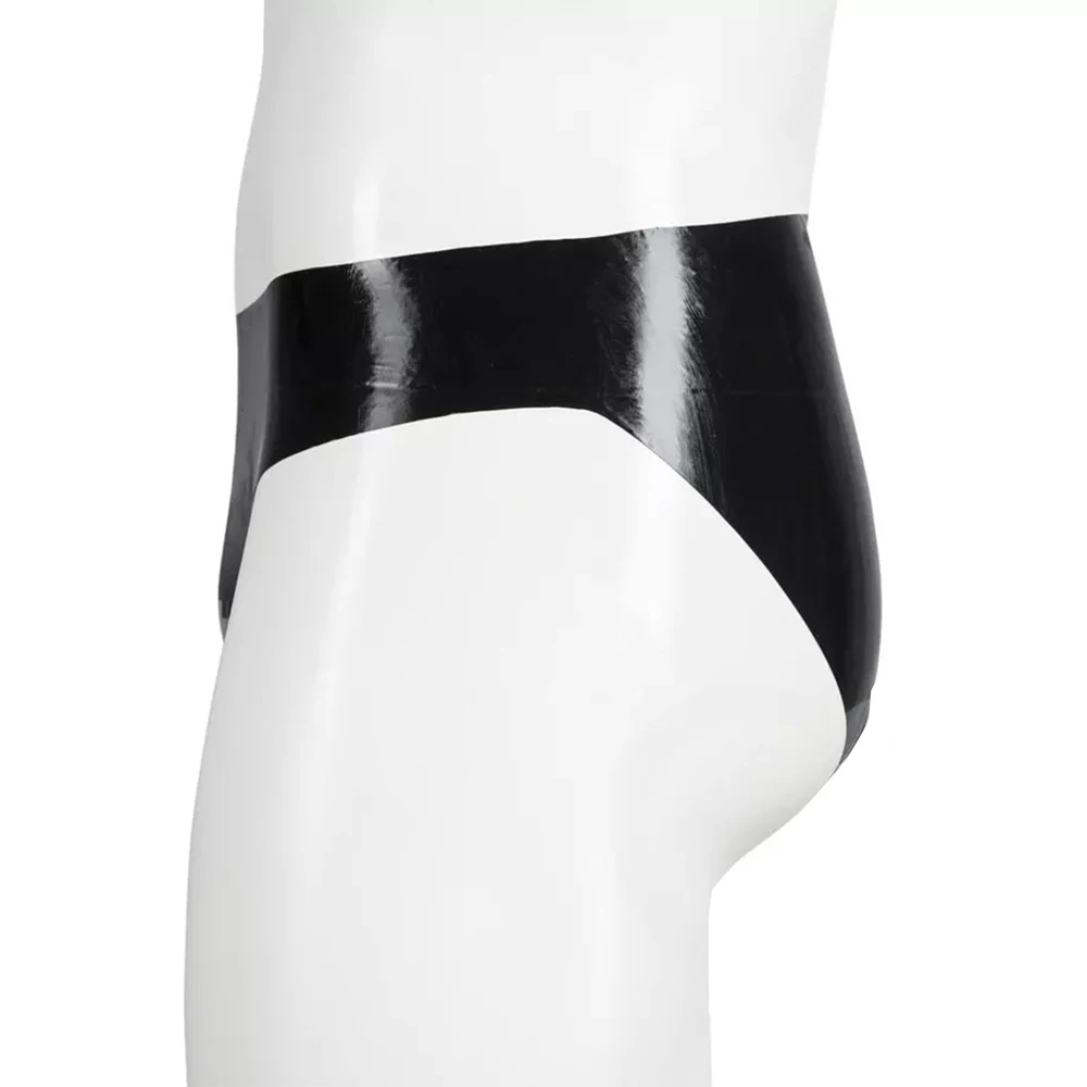 

PVC Bright Leather Sexy Men Open Crotch Lingerie Wet Look Male New Underclothes Briefs Crotchless Underwear Clubwear Costume