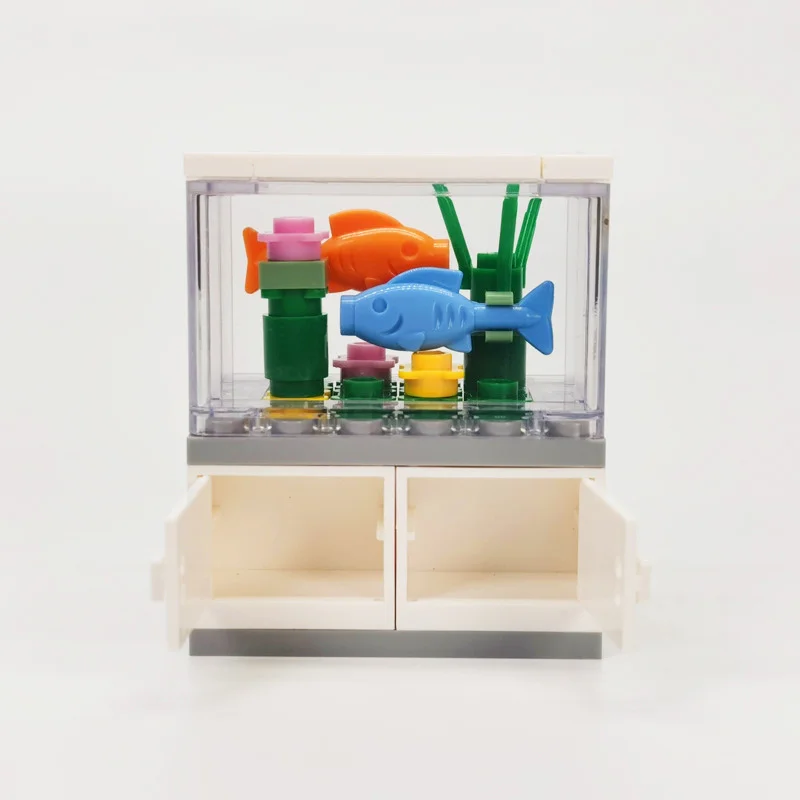 Креативные строительные блоки городская сцена аквариум гостиная интерьерное