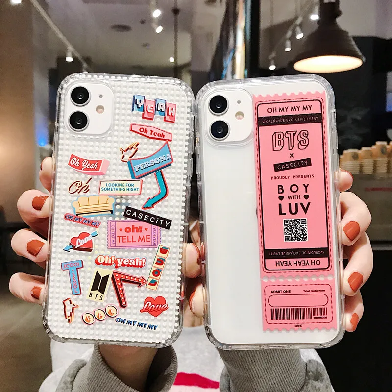 

Nohon Clear Phone Case For iPhone 13 12 11 Pro Max Mini X XS XR 7 8 Plus label Transparent fashion Soft TPU casing