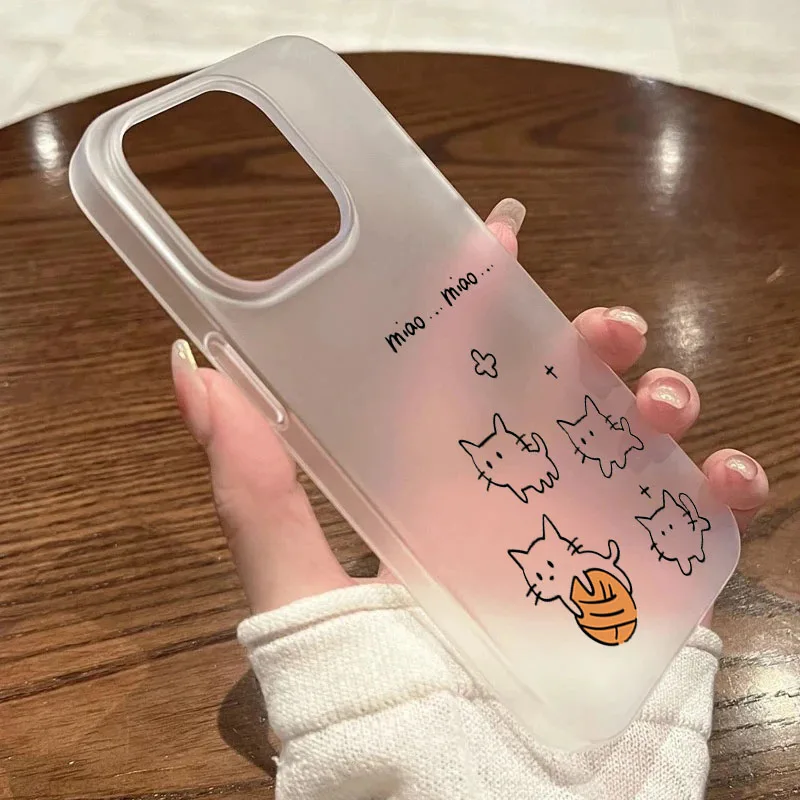 Чехол для телефона с милым черным котом для iPhone 17 16 Pro Max Air XS X XR 15 14 13 12 11 7 8 Plus SE2, полупрозрачный мягкий чехол Funda (art.: 3920cfc595ef8) - 3920cfc595ef8
