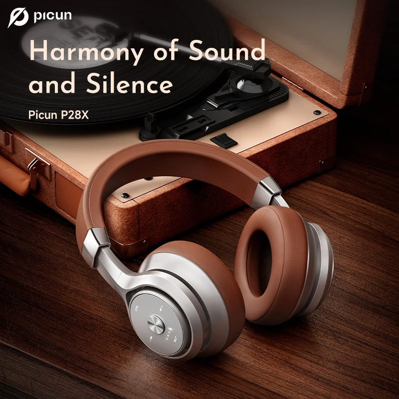 Фото Picun P28X Беспроводные наушники Bluetooth 5.3 Гарнитура с шумоподавлением Двойные устройства привода Наушники-вкладыши с басами Классическая гарнитура №2