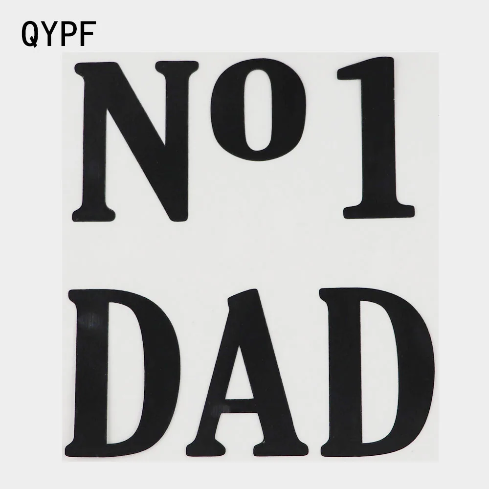 

QYPF 14CM×15.6CM No.1 Dad Personality Vinyl Motorcycle Car Sticker Decals Black/Silver 2C-0089