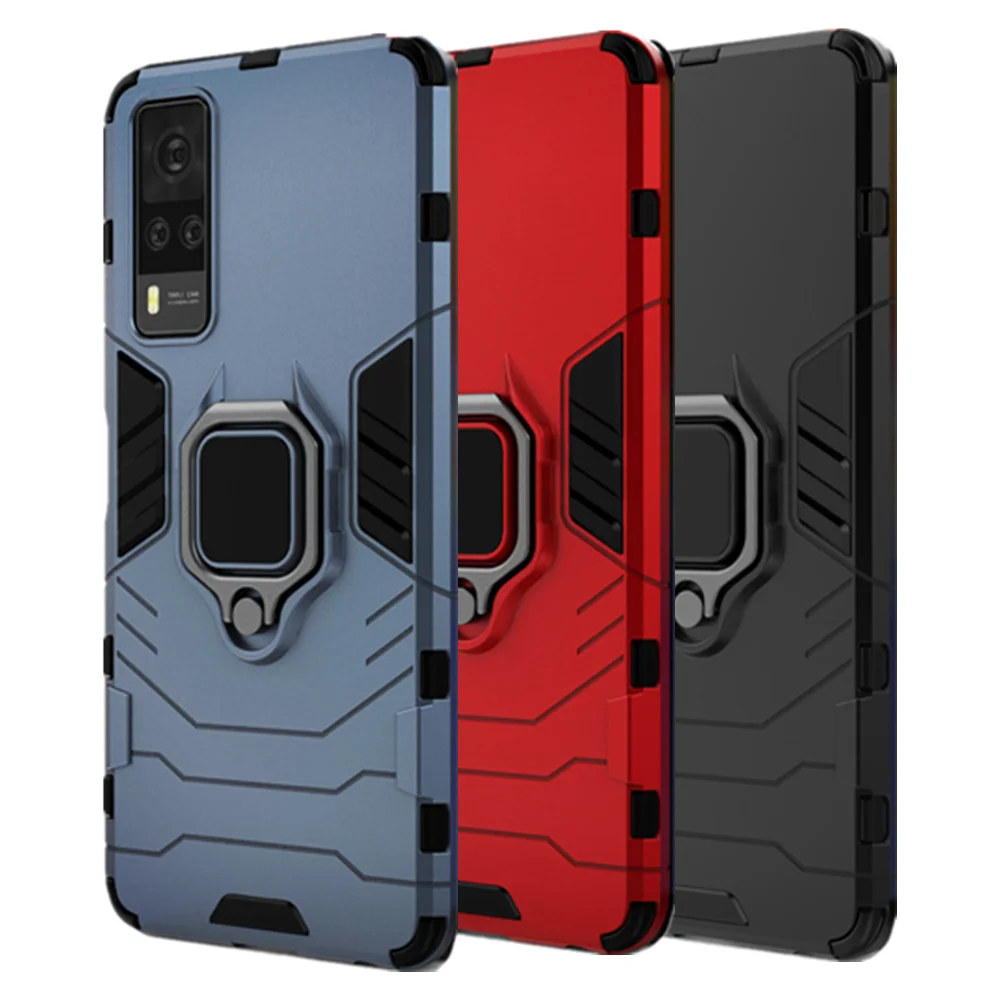 

VIVO Y53S 4G Shockproof Armor Case for VIVO Y21 Y21S V21E 5G X70 Pro Plus Ring Stand Phone Cover for VIVO Y73 Y53S 4G S10 Pro